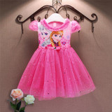 Party Girl Lace Dress 2017 Summer Anna Elsa Dress For Girls Kids Princess Dress Baby Girls Costume For Children Clothing