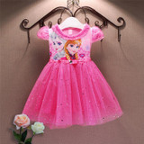Party Girl Lace Dress 2017 Summer Anna Elsa Dress For Girls Kids Princess Dress Baby Girls Costume For Children Clothing