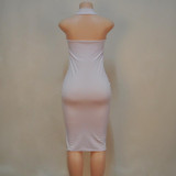 Party Dresses  2016 Summer Sexy Cotton Black / White Women Fashion Halter Backless Sexy Club Bodycon Bandage Dress