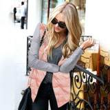 Parkas Jacket Women Coat Cool Basic Cotton jacket Patch Irregular Zipper Outwear   Autumn Winter Clothes