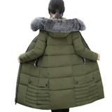 Parkas Women Coats 2017 Fashion Autumn Warm Winter Jackets Women Fur Collar Long Parka Plus Size Hoodies Casual Cotton Outwear
