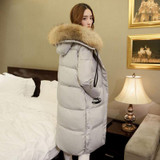 Parkas For Women Winter 2017 Long Coat Large Raccoon Fur Collar Thickening Duck Down Jacket Outerwear Female Snow Wear Brand