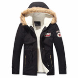 Parka Men Winter Jacket 2017 Thicken Fur Hooded Coat Warm Outwear Homme Brand Clothing Casual Cotton-Padded Overcoat Windproof