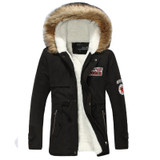 Parka Men Coats Winter Jacket Slim Thicken Fur Hooded Outwear Warm Cotton Parkas Zipper Winter Mens Parka Winter Coat for Men