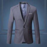 OSCN7 Solid Suit Jacket Men Slim Fit Leisure Blazer Jacket Brand-clothing Stage Suit Mens Plus Size Mens 6XL Jacket Blazer Men
