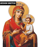 Orthodox icon Christian Religi Oil Painting By Numbers No Frame Canvas DIY Coloring Wall Arts Pictures Modular Nordic 40x50cm