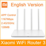 Original Xiaomi WIFI Router 3 English Version 1167Mbps WiFi Repeater 2.4G/5GHz 128MB Dual Band APP Control WiFi Wireless Routers