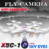 Original X5C RC Helicopter Drone Quadcopter 2.4GHz 4CH 6 Axis 2MP Camera wifi RTF Remote Control Professional Dron Toys