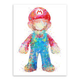 Original Watercolor Super Mario Japanese Game Poster Print A4 Abstract Picture Kids Room Wall Art Decor Canvas Painting No Frame