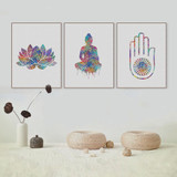 Original Watercolor Buddha Portrait Zen A4 Large Art Prints Poster Abstract Wall Pictures Canvas Painting Living Room Home Decor