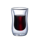 Elegant Double Wall Glass Cup  Handle For Coffee, Latte, and Espresso