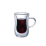 Elegant Double Wall Glass Cup  Handle For Coffee, Latte, and Espresso