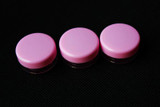 Pink cream jar, cosmetic container, plastic bottle,display bottle,sample jar,cosmetic packaging 3g/100pcs