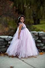 Pink and Grey Flower Girl Tutu Dress Wedding Tulle Dress Girls Wedding Dresses Robe Demoiselle D'honneur Rose Fille Kids Dress