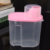 Pink 1.9L Plastic Kitchen Food Cereal Grain Bean Rice Storage Container Box Case Brand New