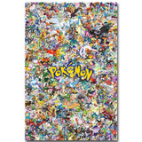 Pikachu - Pokemon All Monsters Art Silk Fabric Poster Print Pocket Monster Anime Picture for Living Room Wall Decoration 09