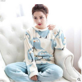 Pijama Feminino Inverno Cute Animal Pajamas For Adults 2017 New Autumn Winter Sleepwear Pyjama Femme Soft Warm Pyjamas Women Set