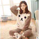 Pijama Feminino Inverno Cute Animal Pajamas For Adults 2017 New Autumn Winter Sleepwear Pyjama Femme Soft Warm Pyjamas Women Set