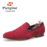 Piergitar new arrive men Handcrafted velvet plain shoes British style men smoking slippers Men Casual shoes Party dress loafers