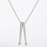 Drumstick Necklace Stainless 20 inch Chain, 2" drumsticks