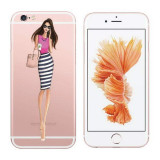 Phone Cases for iphone 6 6s Plus 6Plus 4 4s 5c 5 5s SE Soft Slim TPU Transparent Cartoon Modern Sexy Girls Pattern Case Cover
