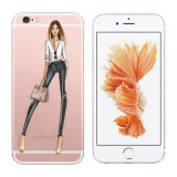 Phone Cases for iphone 6 6s Plus 6Plus 4 4s 5c 5 5s SE Soft Slim TPU Transparent Cartoon Modern Sexy Girls Pattern Case Cover