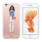 Phone Cases for iphone 6 6s Plus 6Plus 4 4s 5c 5 5s SE Soft Slim TPU Transparent Cartoon Modern Sexy Girls Pattern Case Cover