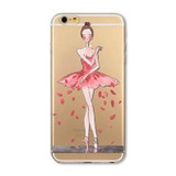 Phone Cases for iphone 6 6s Plus 6Plus 4 4s 5c 5 5s SE Soft Slim TPU Transparent Cartoon Modern Sexy Girls Pattern Case Cover