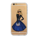 Phone Cases for iphone 6 6s Plus 6Plus 4 4s 5c 5 5s SE Soft Slim TPU Transparent Cartoon Modern Sexy Girls Pattern Case Cover