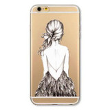 Phone Cases for iphone 6 6s Plus 6Plus 4 4s 5c 5 5s SE Soft Slim TPU Transparent Cartoon Modern Sexy Girls Pattern Case Cover