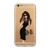 Phone Cases for iphone 6 6s Plus 6Plus 4 4s 5c 5 5s SE Soft Slim TPU Transparent Cartoon Modern Sexy Girls Pattern Case Cover