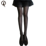 Fairies tell Fashion Women's Tights Net Fishnet Body stockings Stripe Pattern Printed High Pantyhose Stockings for female ST87