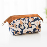 FADISH Cosmetic Bag Travel Floral Printed Women Makeup Bags Female Zipper Cosmetics Bag Portable Travel Make Up Case Pouch