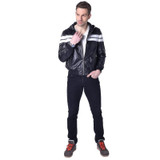Factory Sheepskin Hooded Leather Jackets Men Genuine Leather Jacket Hoodie Black Soft Thin Mens Hooded Leather Coat Autumn ZH067