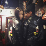 factory price unisex jacket lover jacket men cheap genuine leather jacket natural sheepskin motorcycle UPS free shipping