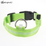 Factory price LED Nylon Pet Dog Collar Night Safety Glow Flashing Dog  Collar Led Luminous Small Dogs Collars
