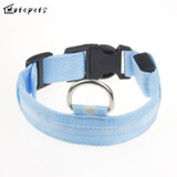 Factory price LED Nylon Pet Dog Collar Night Safety Glow Flashing Dog  Collar Led Luminous Small Dogs Collars