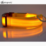 Factory price LED Nylon Pet Dog Collar Night Safety Glow Flashing Dog  Collar Led Luminous Small Dogs Collars