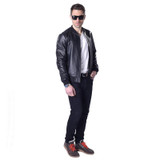 Factory Men Genuine Leather Jacket 100% Real Cowhide Sheepskin Black Short Men's Leather Coat Spring Autumn Male Jaqueta ZH052