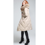 European Style Winter Jackets Women Down Coat 2016 New Women's Winter Coat Large Fur Collar Hooded Coats Female Long Parka Y292