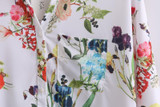 European Style 2017 Summer New Arrival Women Fashion Casual Floral Print V-neck Shirt, Female Long Sleeves Tops Chiffon Blouse