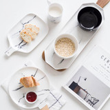 European Marble Tableware Ceramic Tableware Dish Face Plate Platter Bow Cutter Board