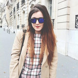 European Mirror Lens Round P3 Retro Aviator Sunglasses