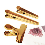 Electroplated Brass Clips Bulldog Clips Duckbill Clips For Office Clips Clamps Ticket storage metal sealed port folder