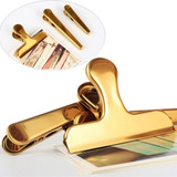 Electroplated Brass Clips Bulldog Clips Duckbill Clips For Office Clips Clamps Ticket storage metal sealed port folder