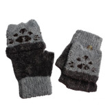 Eldiven Girls Boys Hand Wrist Warmer Winter Fingerless Gloves Mitten Luvas de inverno Velor gloves for girls and boys Guantes