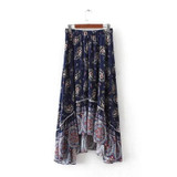 Elasticity waist Long Skirts Womens Boho Style Skirt Female Vintage Sexy Skirt 2017 New Spring Summer Beach Skirts