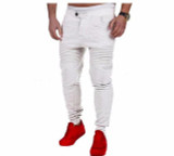 Elastic Waist Sweatpants Men 2017 Brand New Motorcycle Biker Sweatpants Boy Casual Hip Hop Streetwear Slim Fit Mens Harem Jogger
