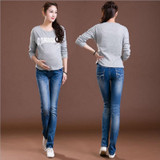 Elastic Waist Maternity Jeans Pants For Pregnancy Clothes For Pregnant Women Legging Autumn / Winter 2015 Maternity Plus Size Elastic Waist Maternity Jeans Pants For Pregnancy Clothes For Pregnant Women Legging Autumn / Winter 2015 Maternity Plus Size
