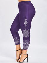Elastic Waist Ethnic Print Plus Size Leggings Women Sexy Fitness Legging Women Workout Leggings Push Up Leggings Big Size 5XL